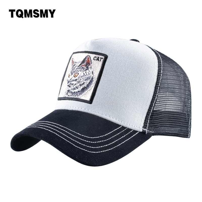 Streetwear Brand Beanie - Tqmsmyファッション野球帽猫刺繍パッチスナップバックヒップホップトラック運転手キャップ男性と女性の屋外ストリートキャップtmdhlm