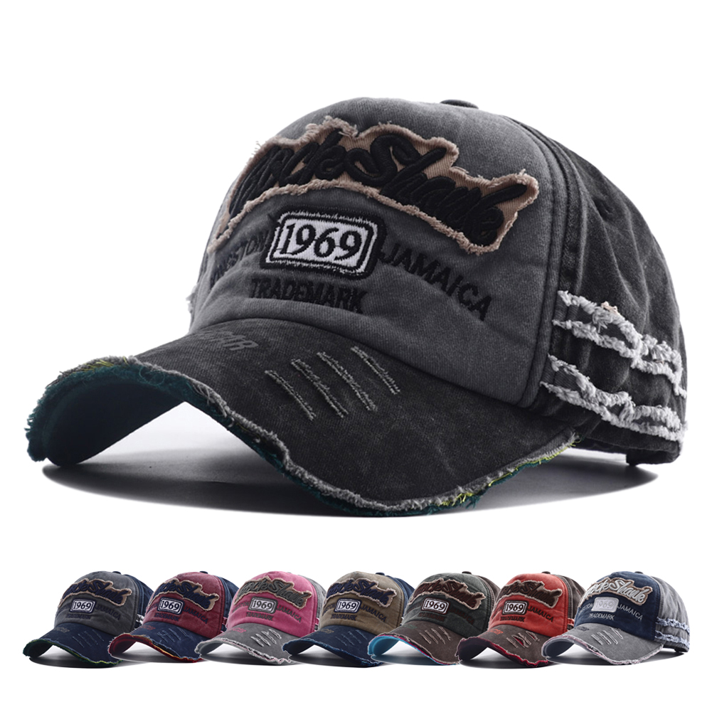 Streetwear Brand Beanie - レトロな文字刺繍ウォッシュドコットン野球帽女性男性調節可能なカジュアル y2k 帽子ヒップホップストリート屋外太陽の帽子