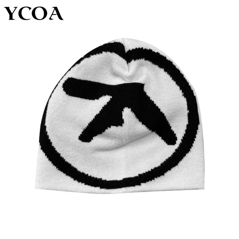Streetwear Brand Beanie - 女性帽子ニットビーニーエイフェックスツインキャップ男性のための Y2k ストリート冬のファッションプルオーバー Kpop ヴィンテージゴス暖かいヒップホップユニセックス