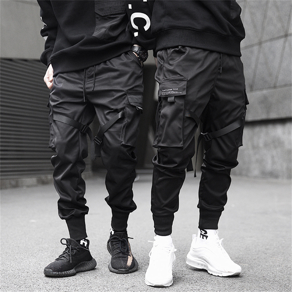 Streetwear Brand China - メンズヒップホップカーゴパンツ,ゆったりとしたトラックスーツ,ゴシックスタイルのストリートウェア,ファッショナブルなトラックスーツ,黒のストリートウェア,夏,用途の広いパンツ,ファッションブランド