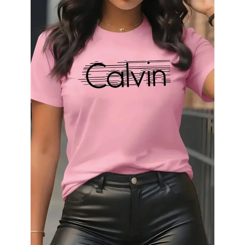 Streetwear Brand Shirts - カルバン レディース Tシャツ レジャー ファッション 半袖