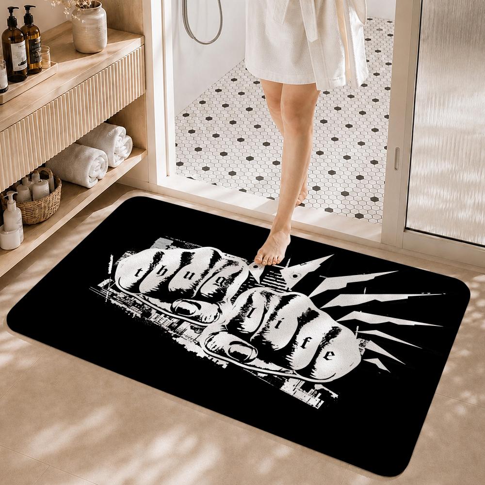 Streetwear Brand Home Decor - ストリートウェアブランド T-THUG CLUB フロアマット 滑り止め吸収性フロアマット 装飾ラグ