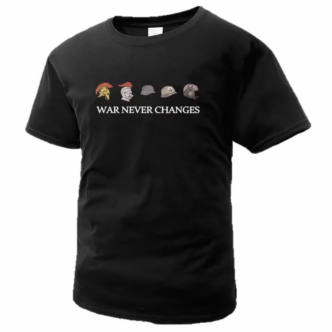 ヘルメット進化の歴史アメリカントレンドブランド半袖Tシャツ夏 - Streetwear Brand Shirts のレビューと価格