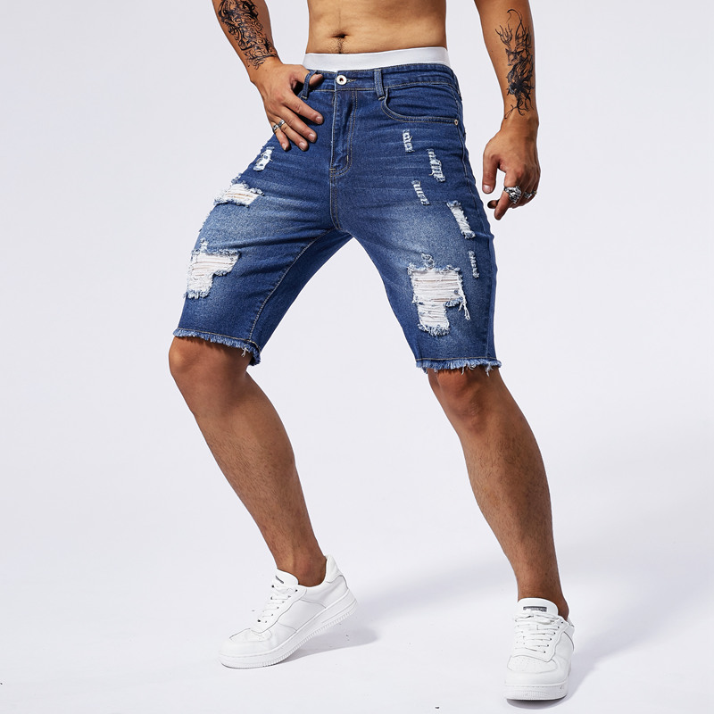 2025 夏の新メンズリッピングデニムショーツファッションヴ - Streetwear Brand China のレビューと価格