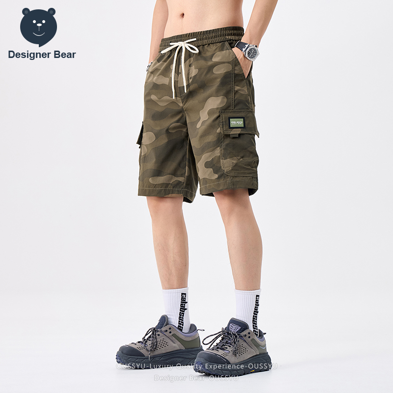 ブランド服夏カーゴ迷彩ショーツ男性マルチポケットだぶだぶの巾 - Streetwear Brand China のレビューと価格