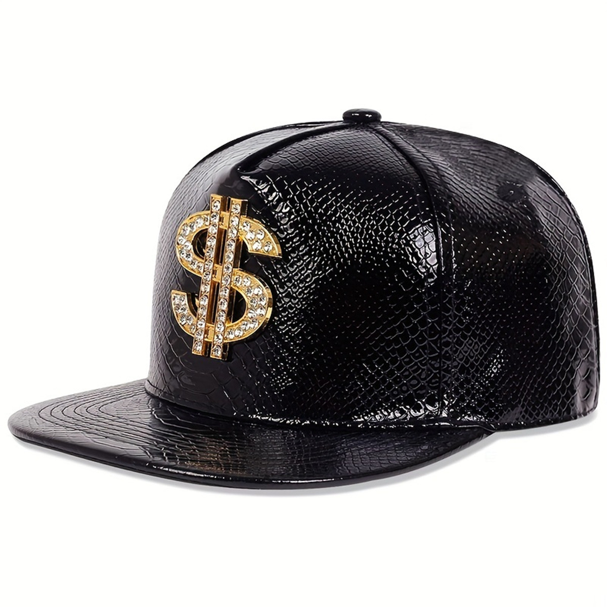 レザーメタリックドルサイン野球帽男性女性調節可能なスナップバ - Streetwear Brand Beanie のレビューと価格
